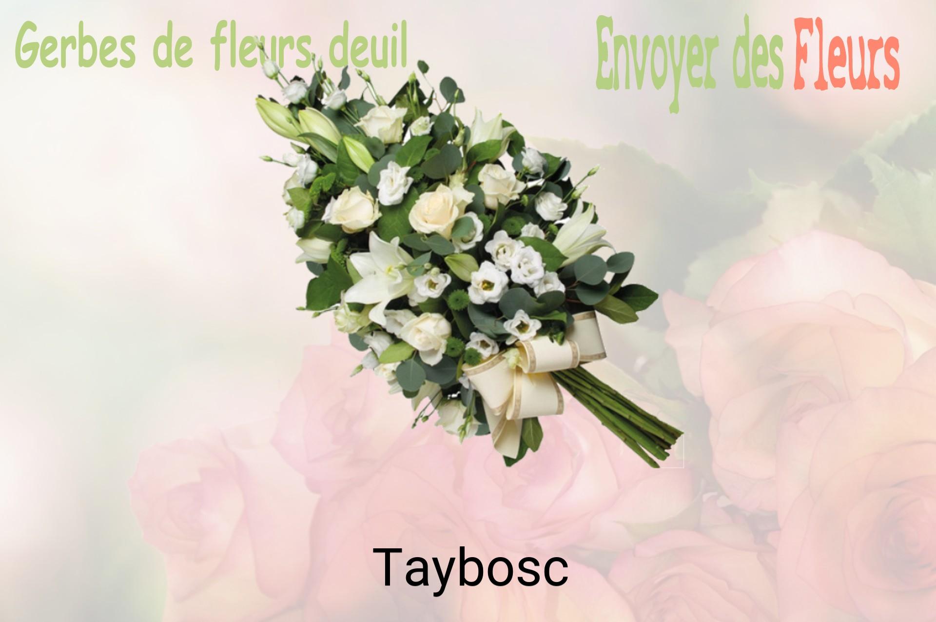Gerbe de fleurs de deuil livrée à Taybosc